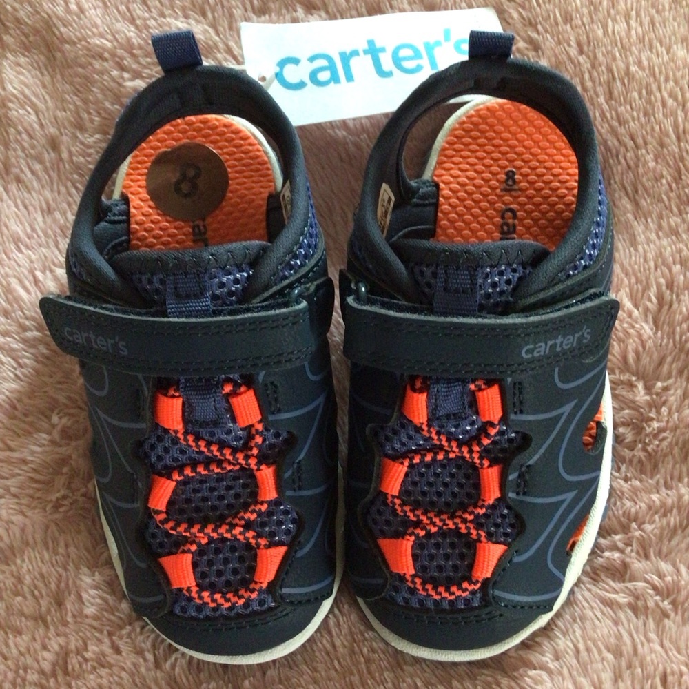 Carter's Kids Sneakers in Dark Blue and Bright Orange